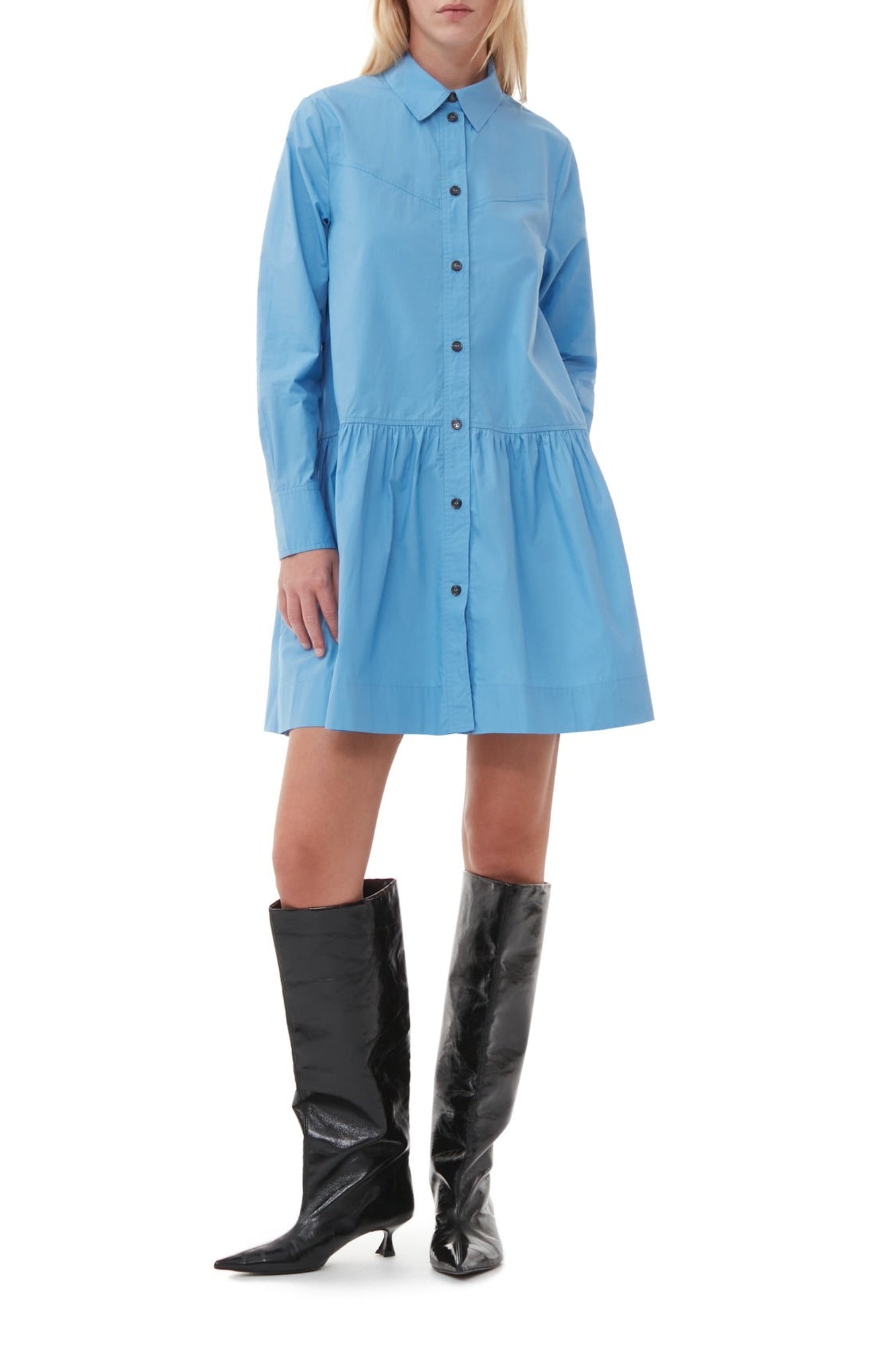Short shirt dress - Silver Lake Blue