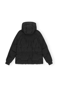 Short padded jacket with raglan sleeves - Black
