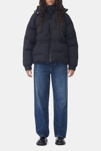 Short padded jacket with raglan sleeves - Black
