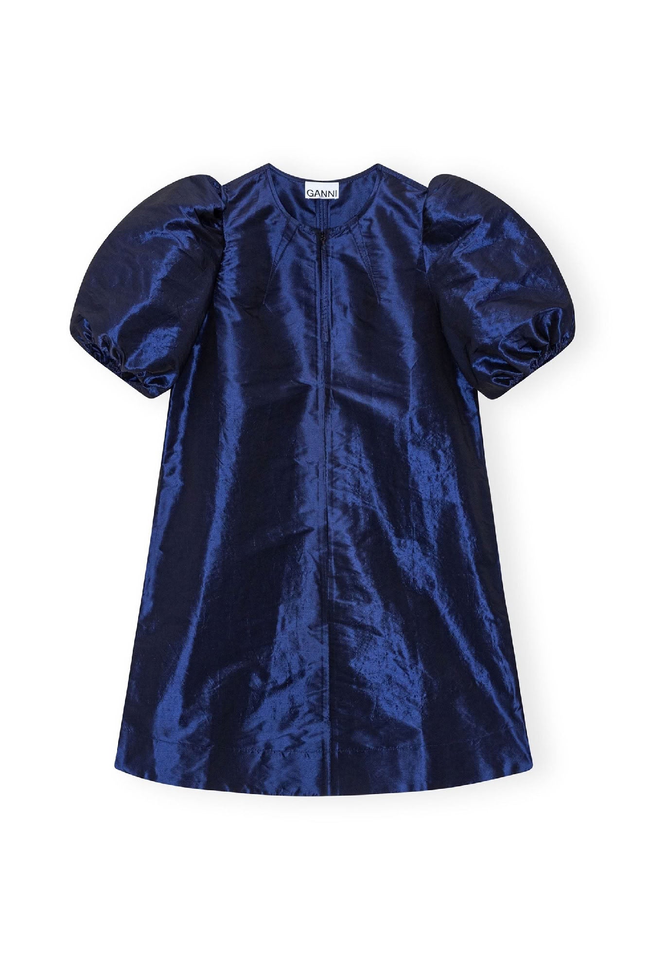 Robe courte en taffetas brillant - Sodalite Blue