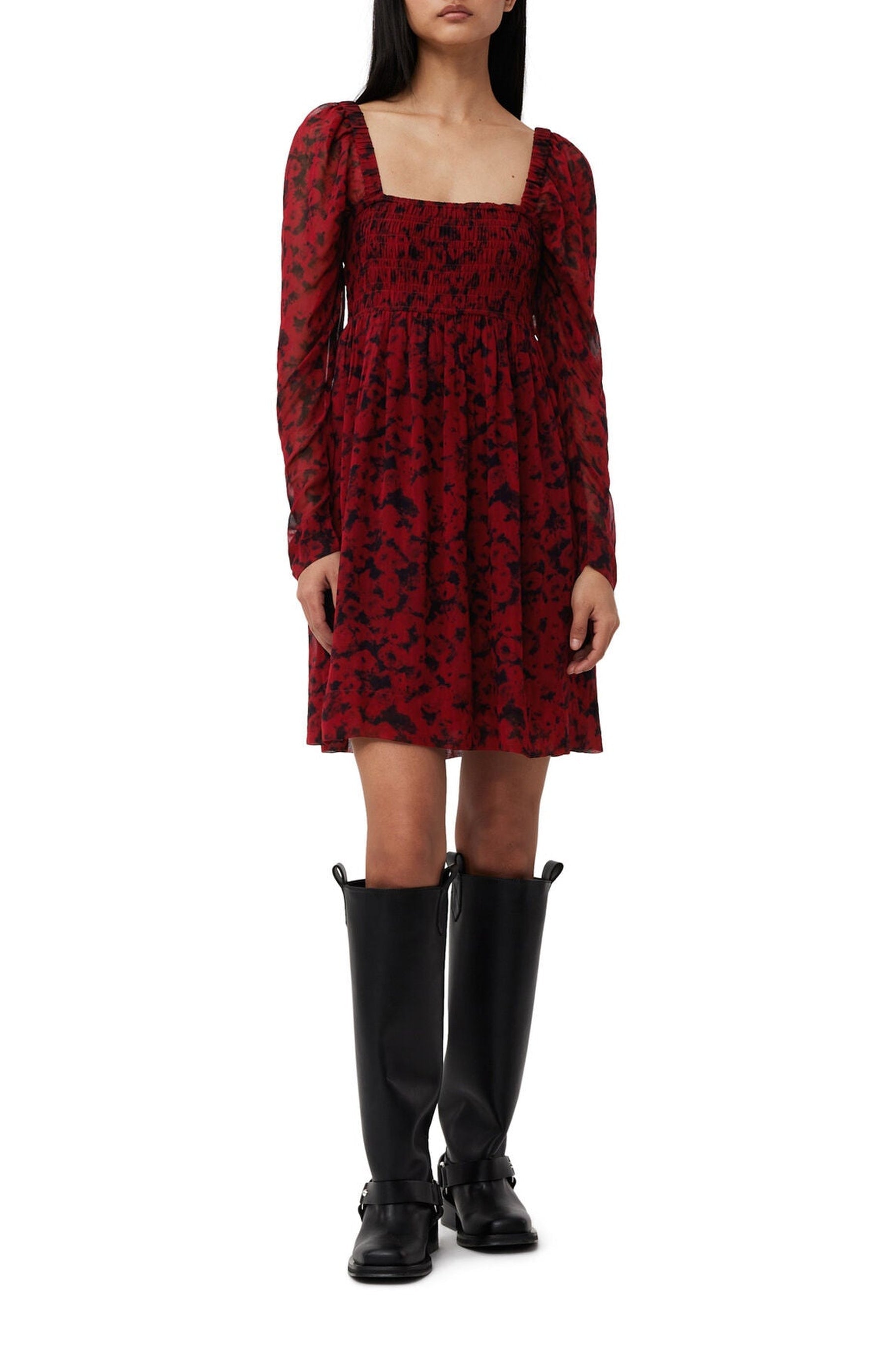 Short dress with square neck - Syrah