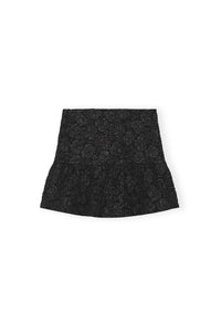 Jupe courte en jacquard - Black