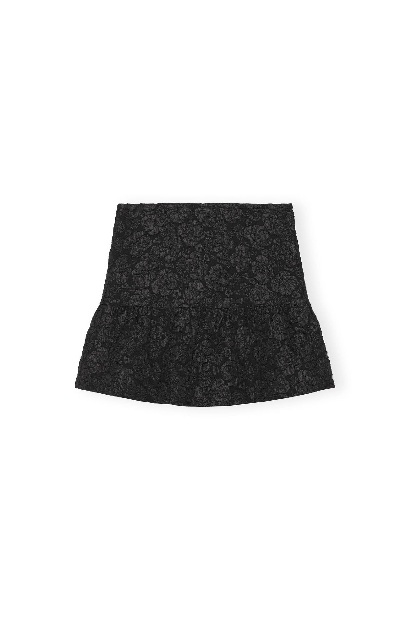 Jupe courte en jacquard - Black