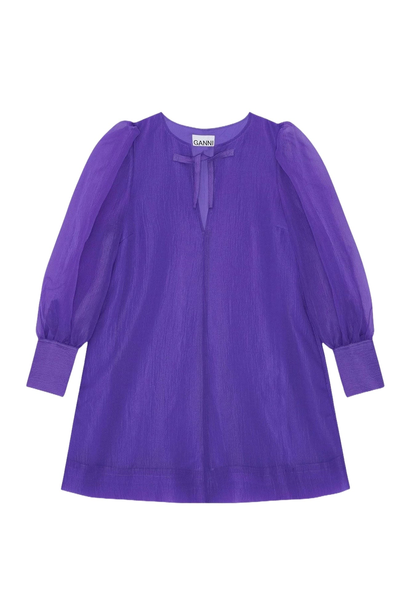 Robe courte trapèze en organza - Simply Purple