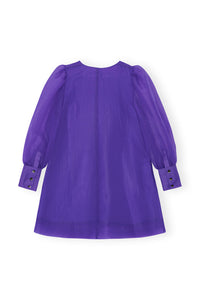 Robe courte trapèze en organza - Simply Purple