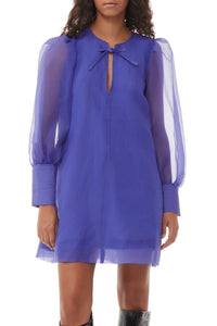 Robe courte trapèze en organza - Simply Purple