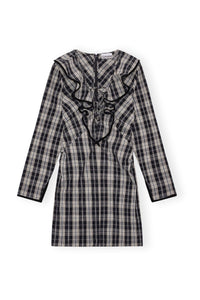 Robe courte à col volanté - Black