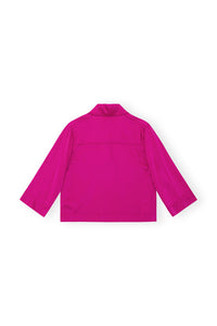 Chemise courte en satin - Fuchsia Red