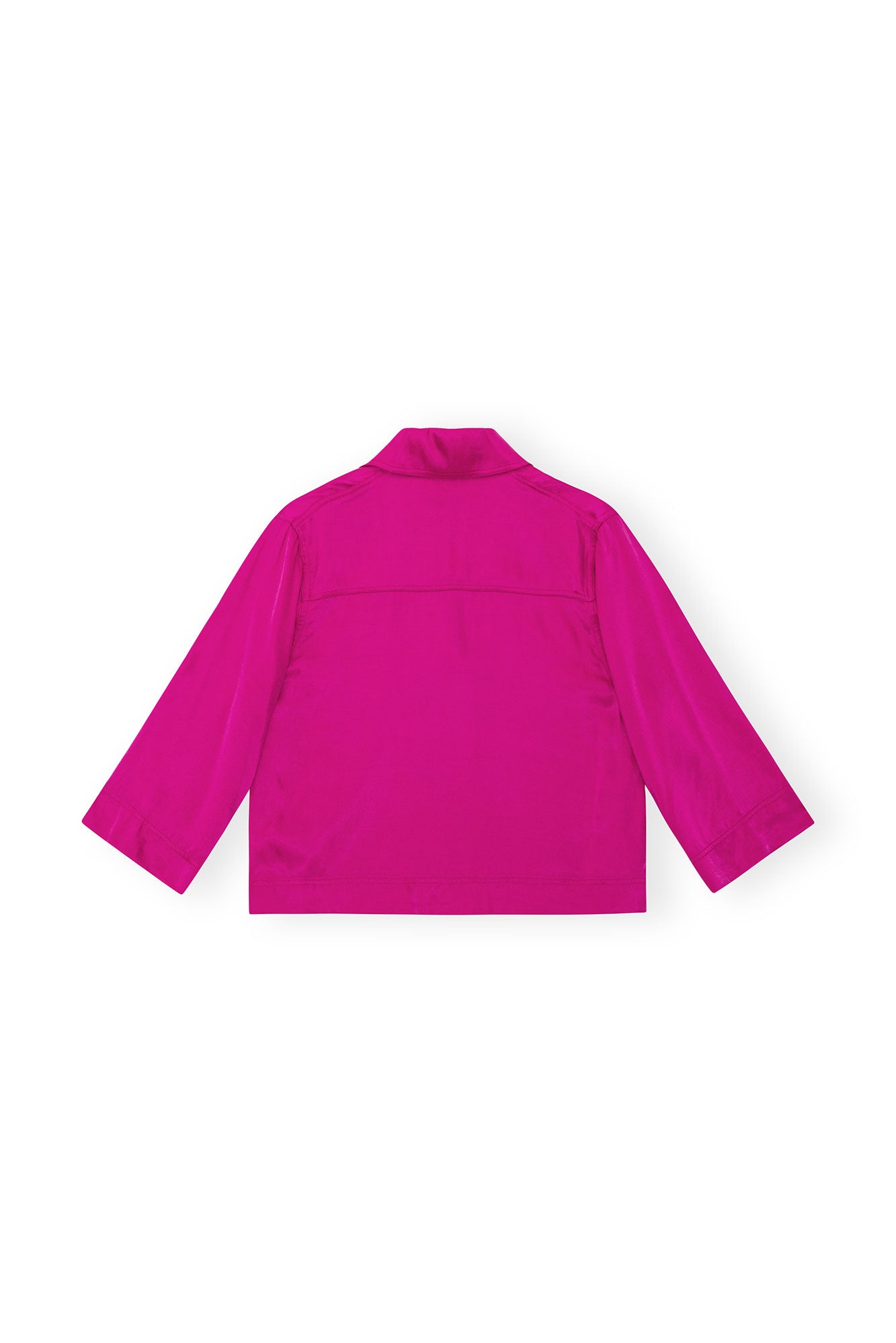 Chemise courte en satin - Fuchsia Red