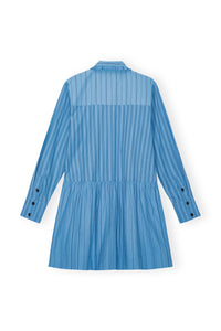 Robe chemise courte rayé en coton - Silver Lake Blue