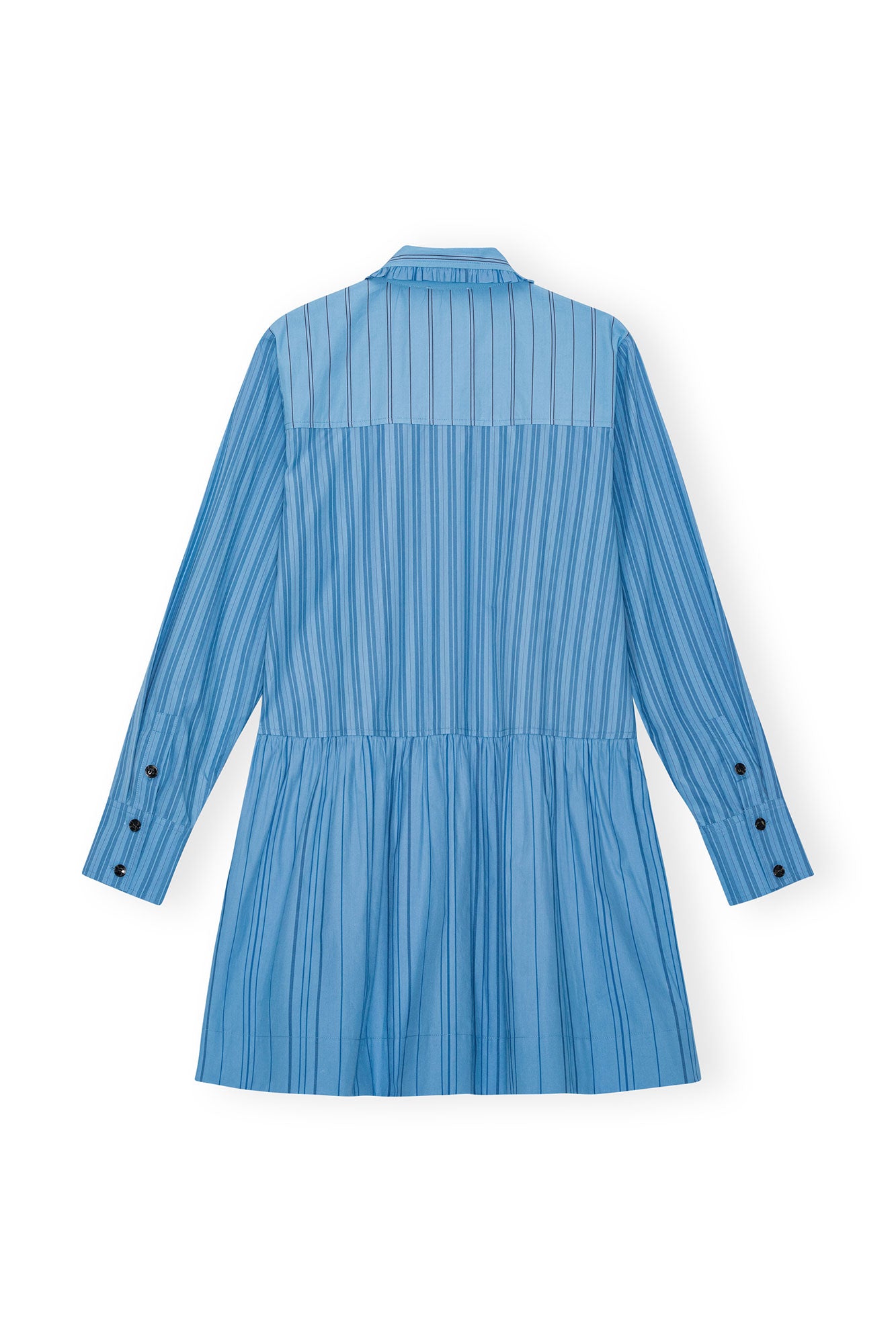 Robe chemise courte rayé en coton - Silver Lake Blue