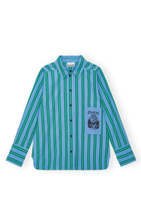 Chemise rayée en coton - Silver Lake Blue