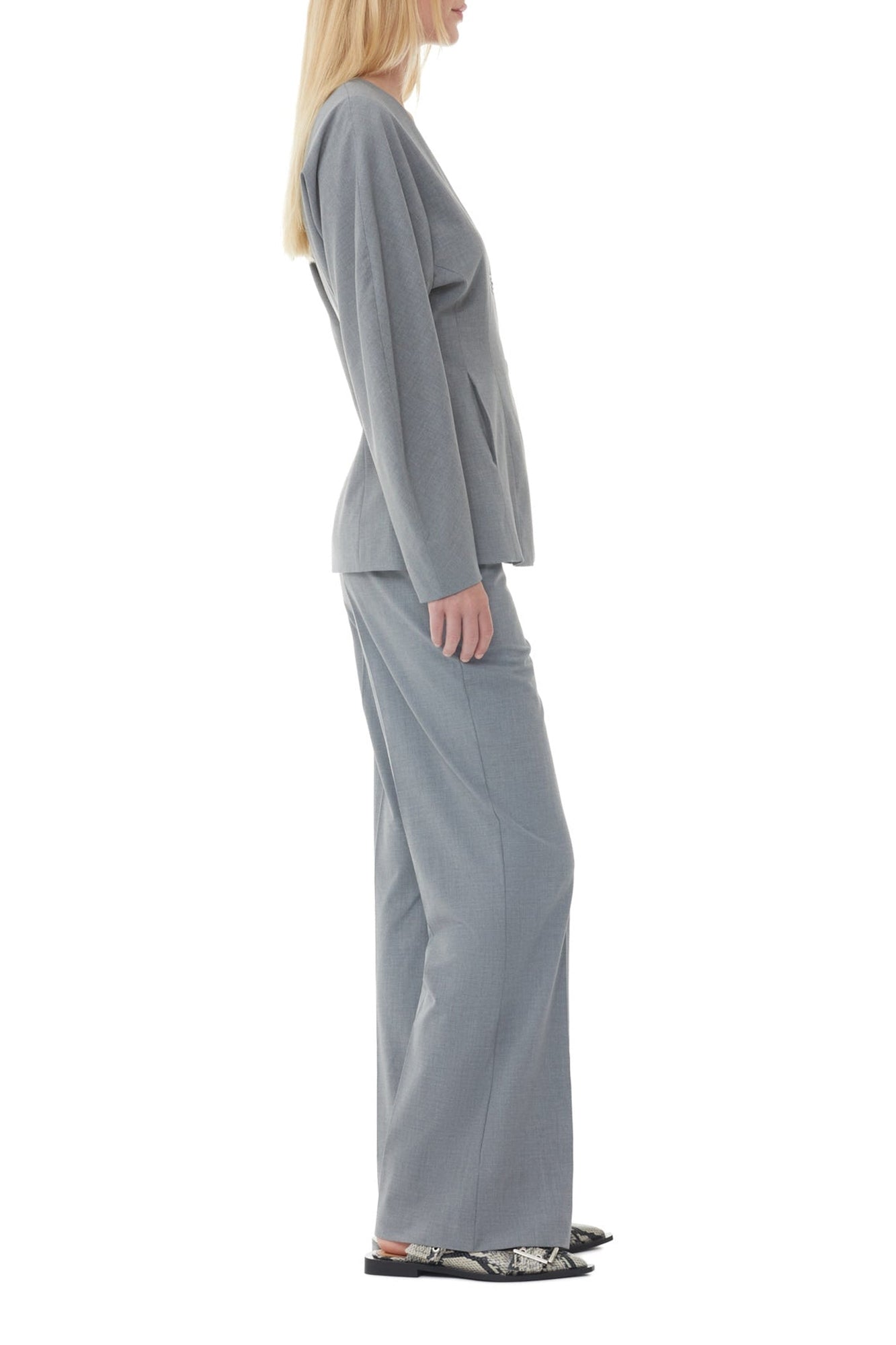 Pantalon drapé en tissu mélangé - Paloma Melange