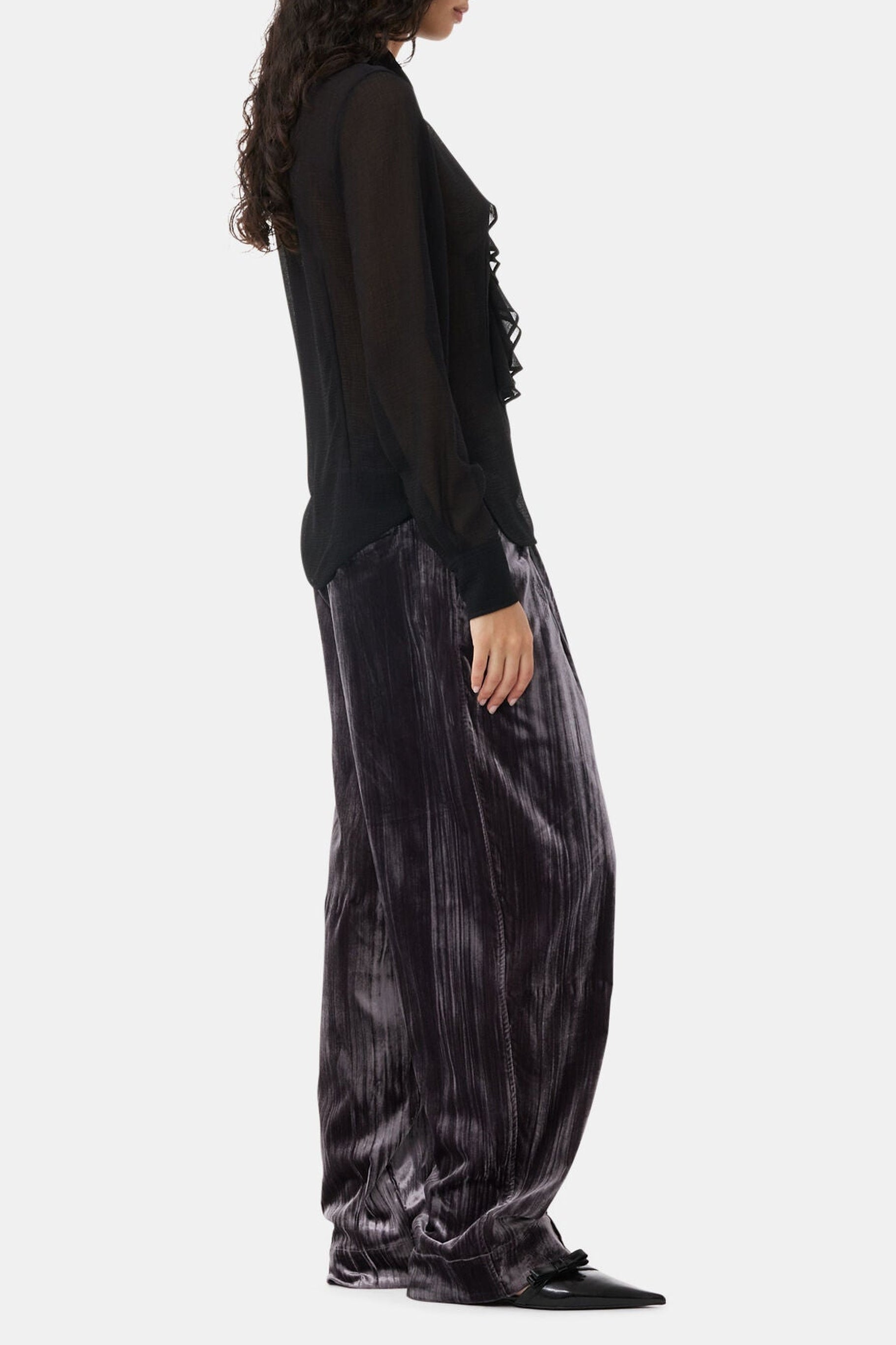 Ruffled shirt - Black