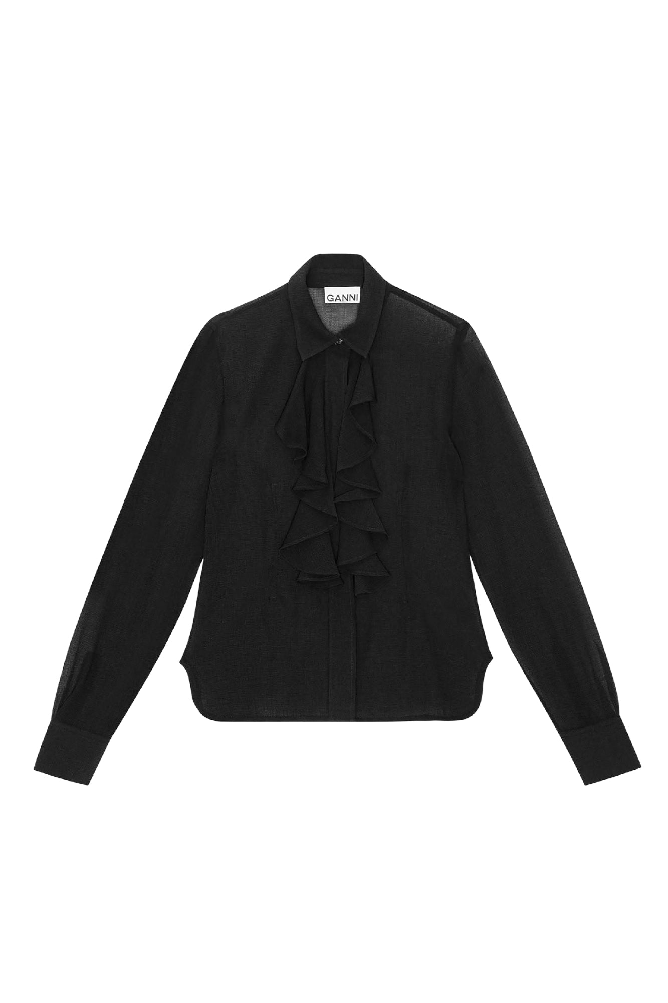 Ruffled shirt - Black