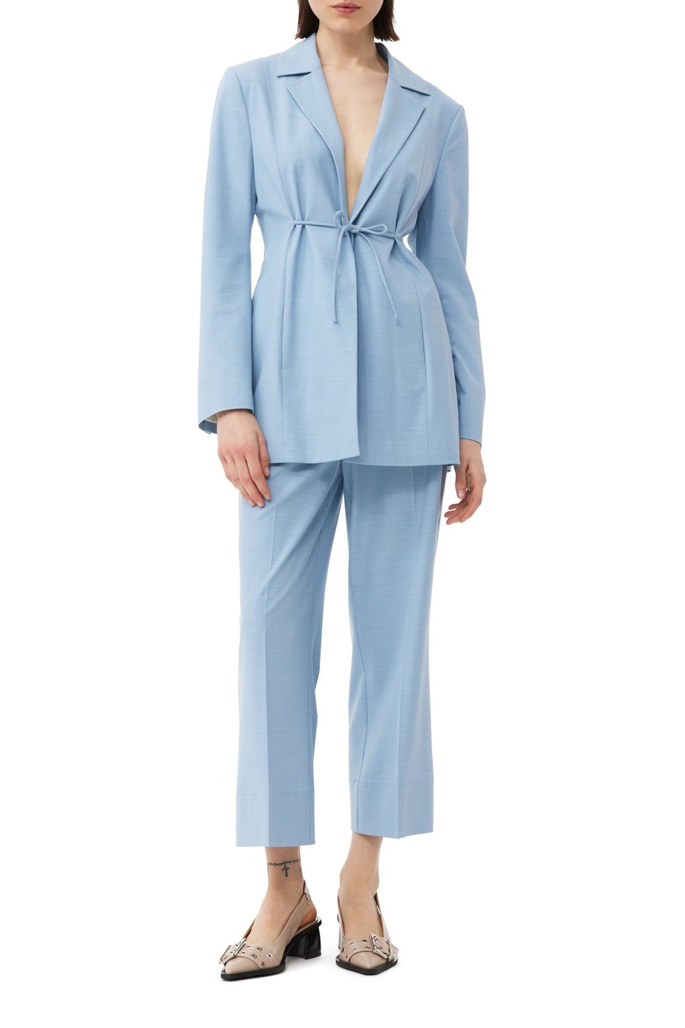 Blazer ceinturé - Powder Blue