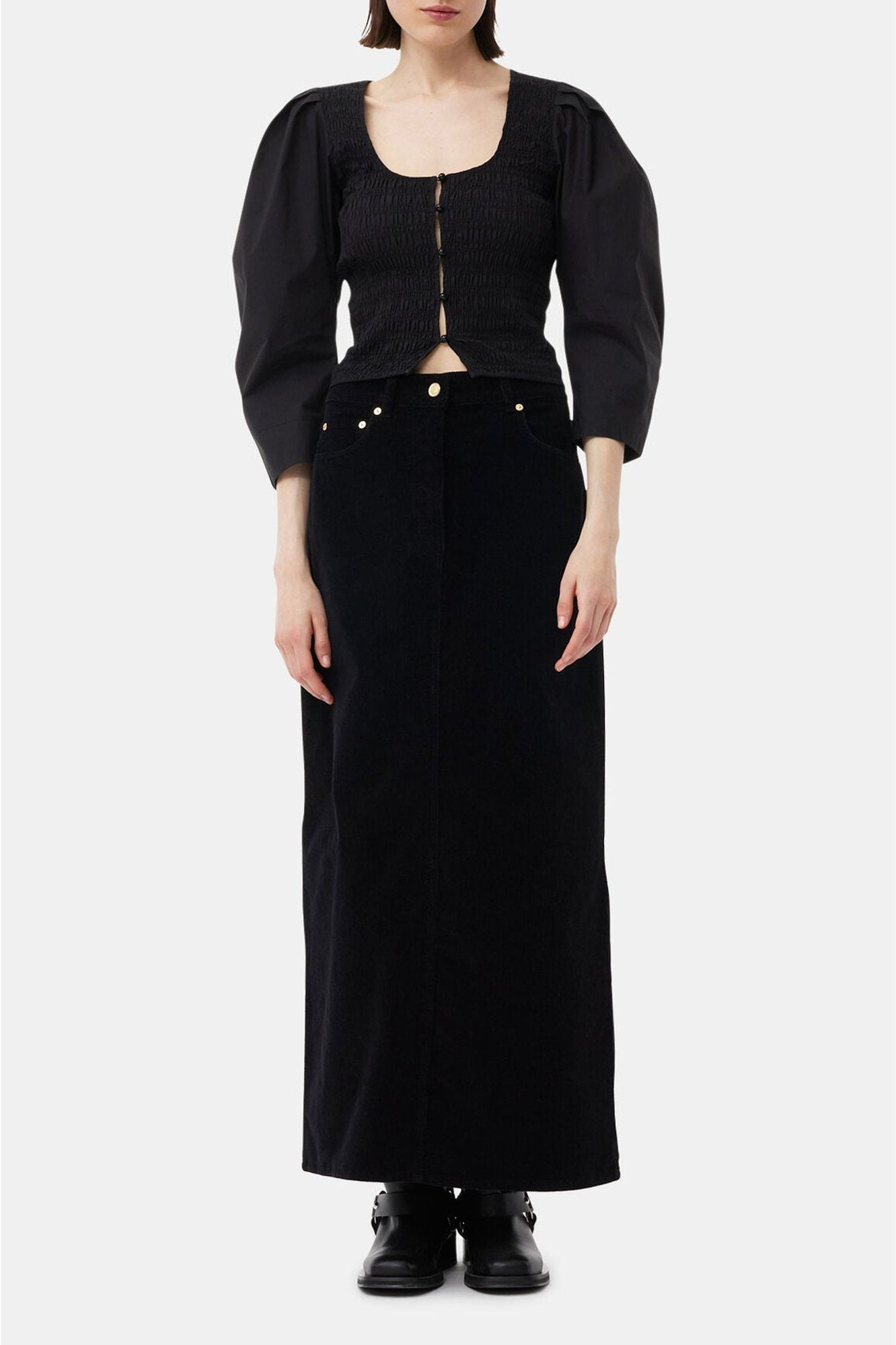 Blouse à manches ballon - Black