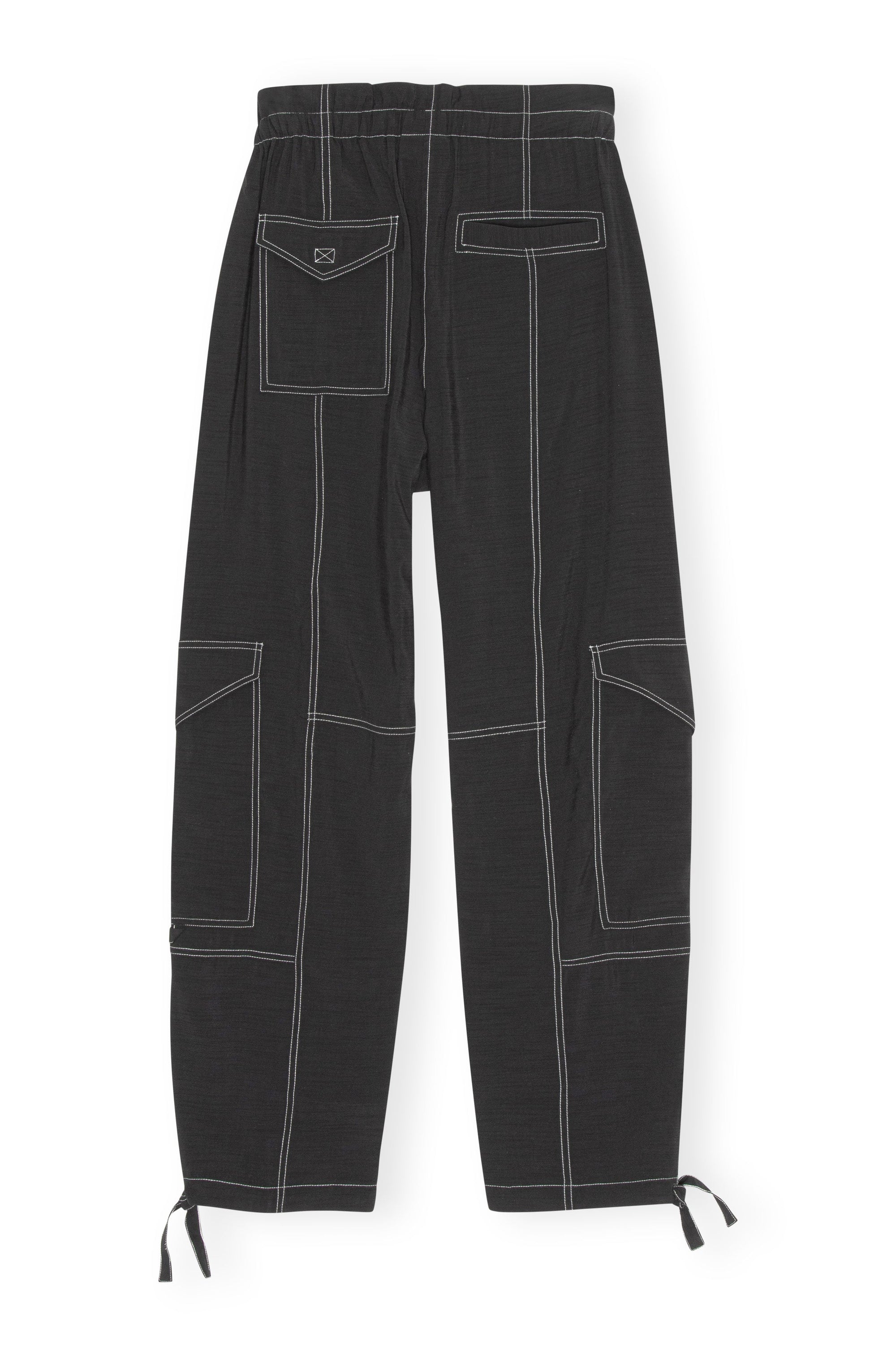 Pantalon taille haute à poches - Black