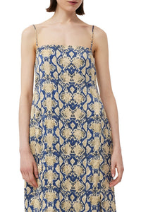 Robe courte imprimée en satin - Safari