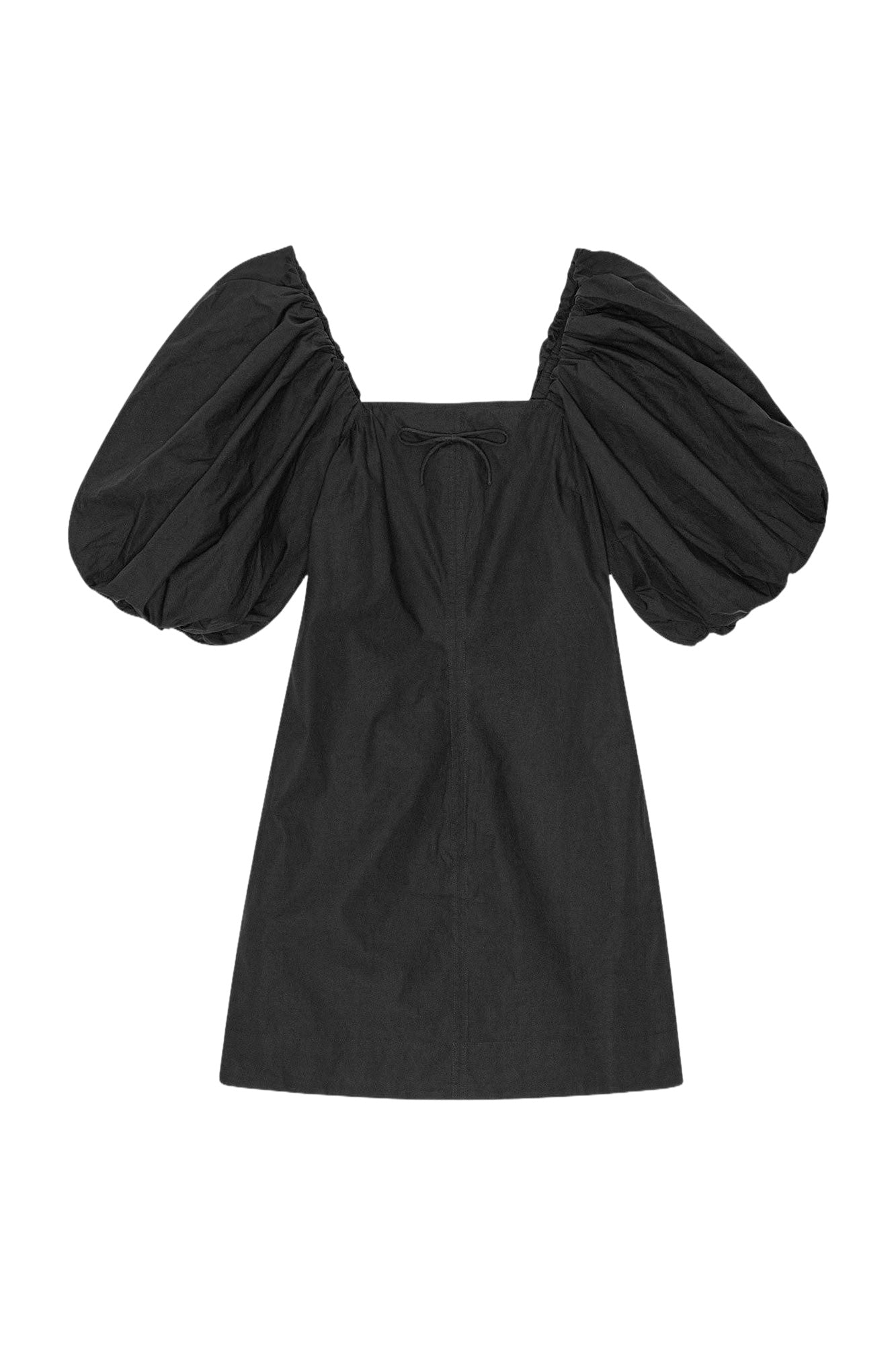 Robe courte à manches bouffantes - Black