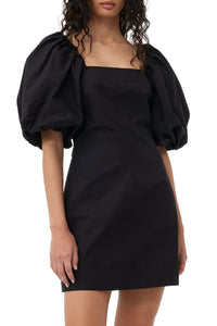 Robe courte à manches bouffantes - Black