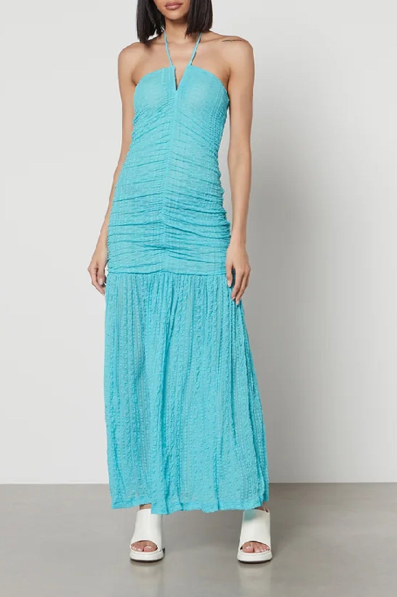 Robe dos nu en dentelle - Blue Curacao