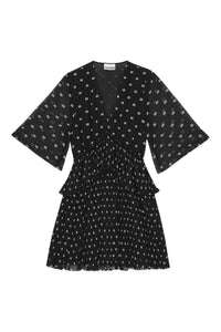 Robe courte plissée - Black