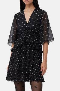 Robe courte plissée - Black