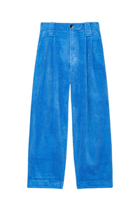 Pantalon plissé ample en velours côtelé - Silver Lake Blue