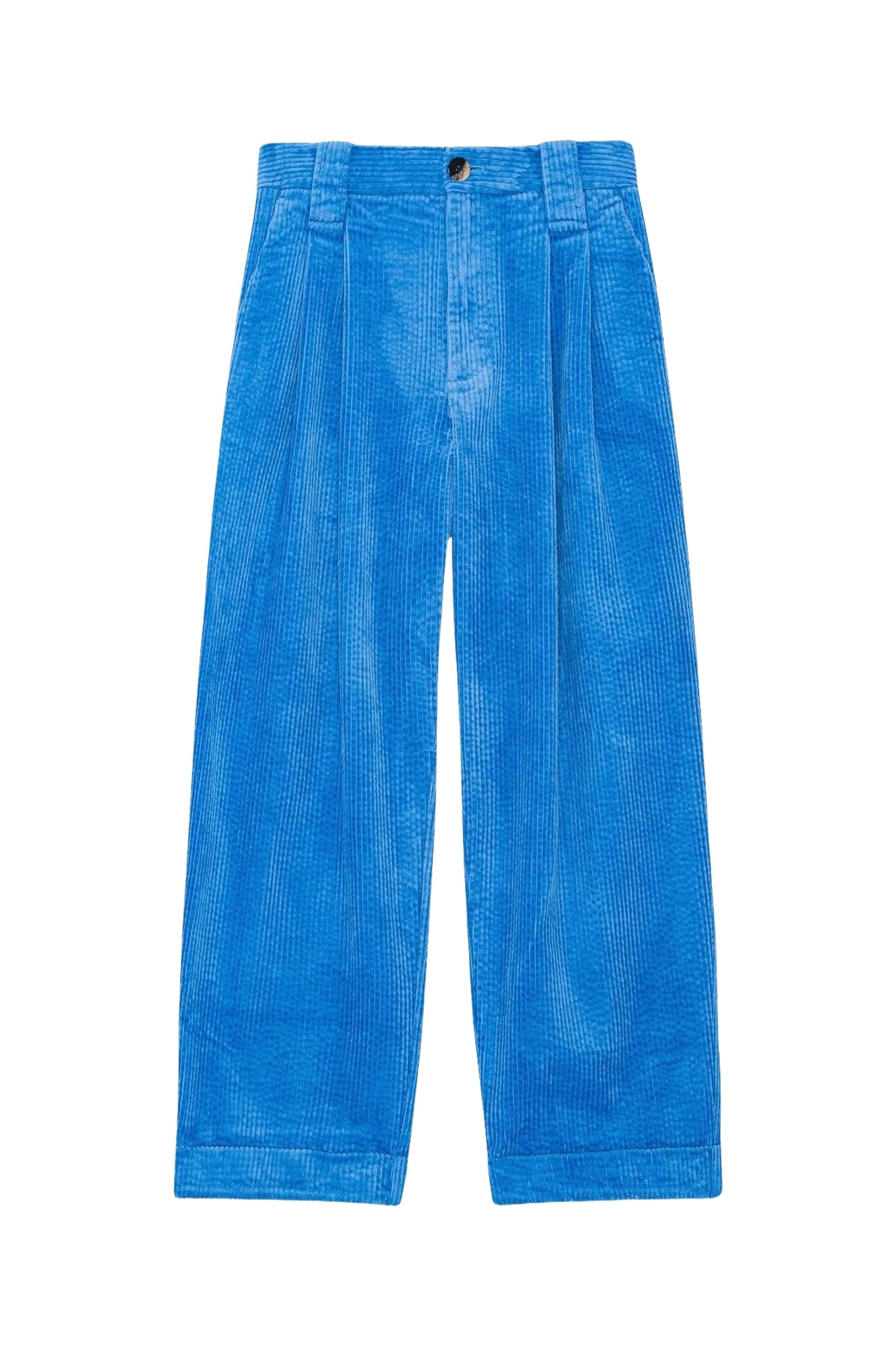 Pantalon plissé ample en velours côtelé - Silver Lake Blue