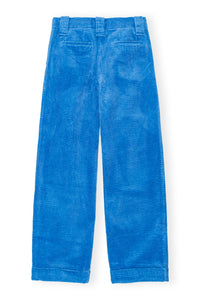 Pantalon plissé ample en velours côtelé - Silver Lake Blue