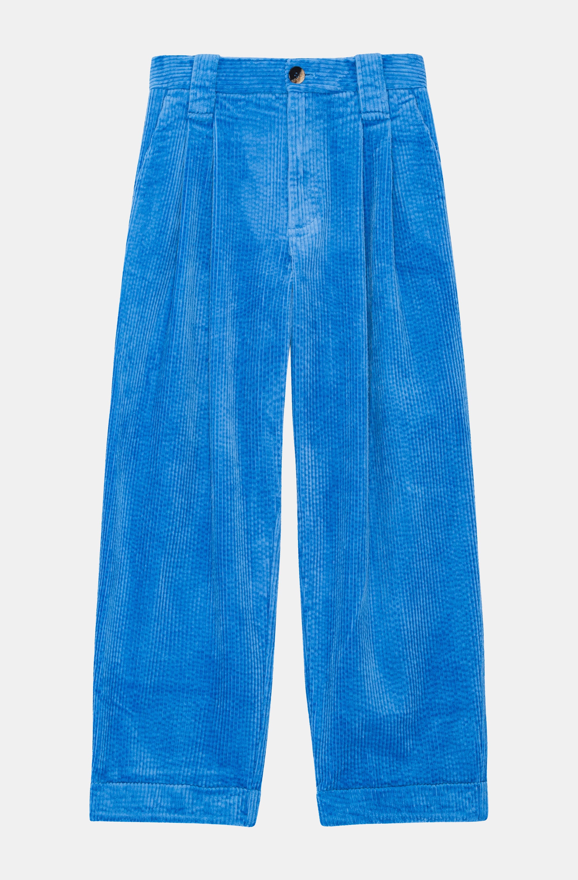 Pantalon plissé ample en velours côtelé - Silver Lake Blue