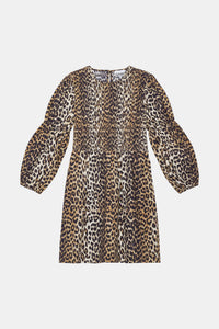 Robe courte en imprimée - Leopard
