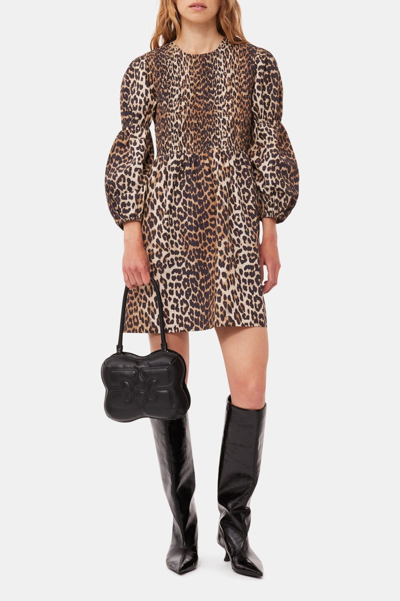 Robe courte en imprimée - Leopard