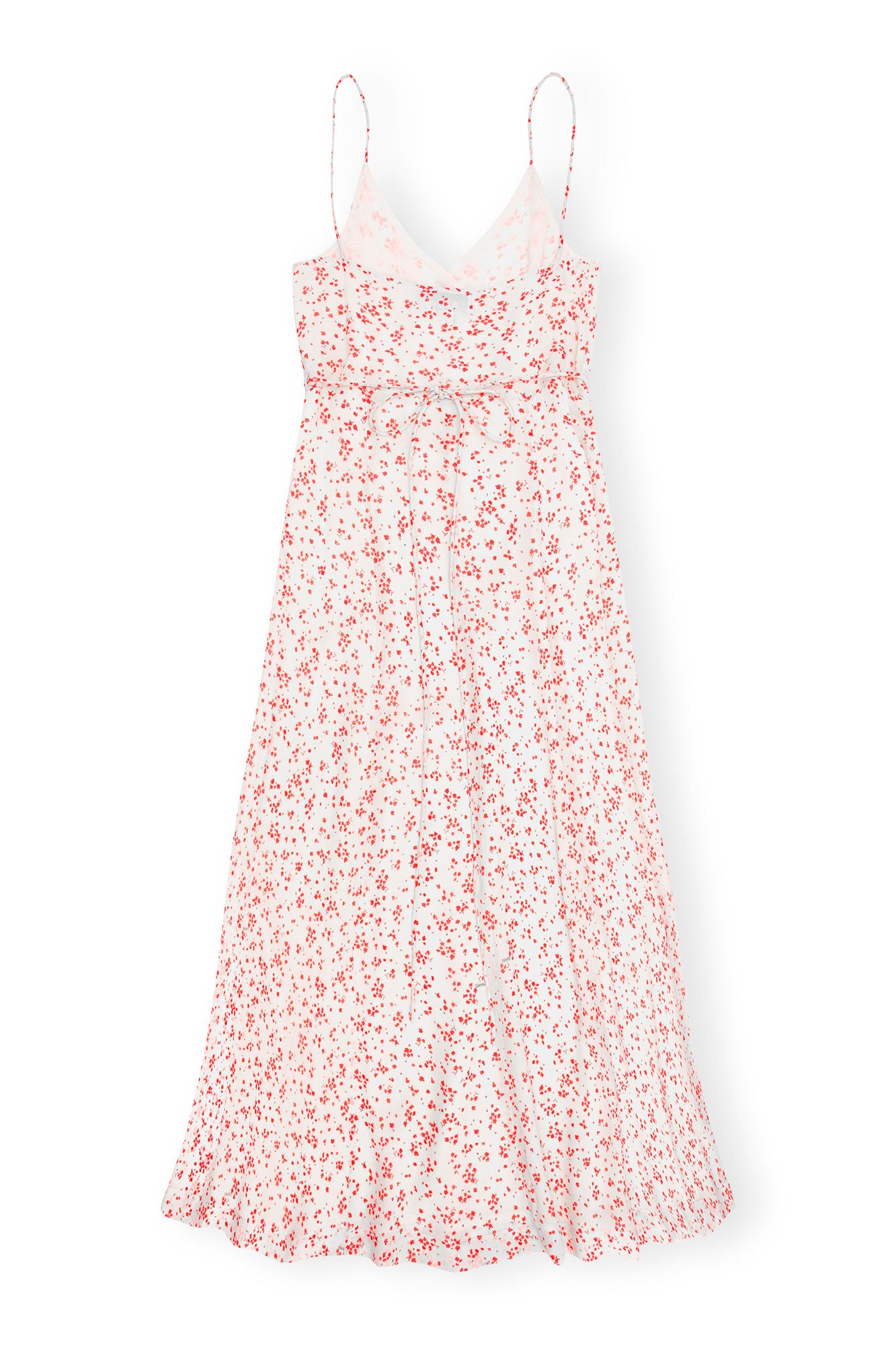 Robe à bretelles en georgette imprimée - Egret
