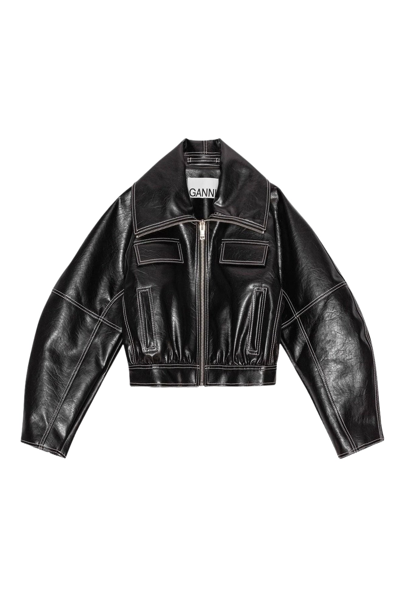 Future jacket with curved sleeves - Black