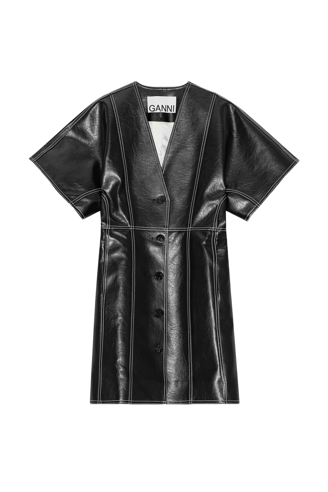 Robe courte ajustée à manches moulantes - Black