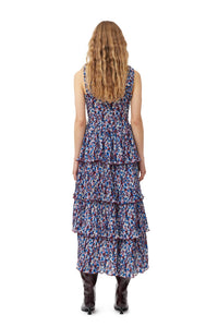 Robe midi à volants - Multicolour