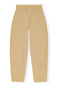 Pantalon élastique de coton en crêpe - Safari