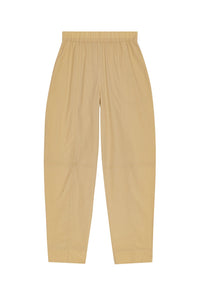 Pantalon élastique de coton en crêpe - Safari