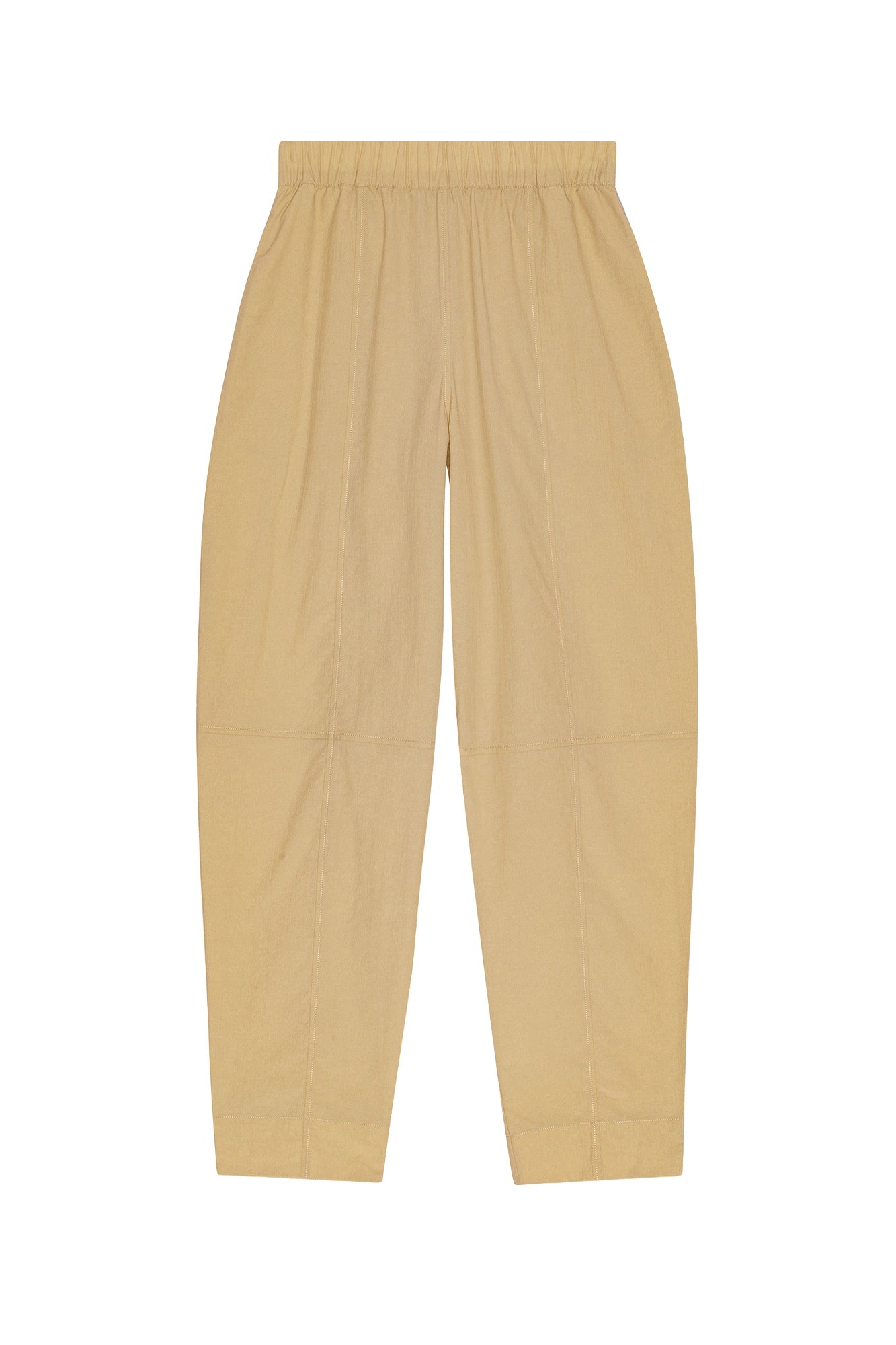 Pantalon élastique de coton en crêpe - Safari