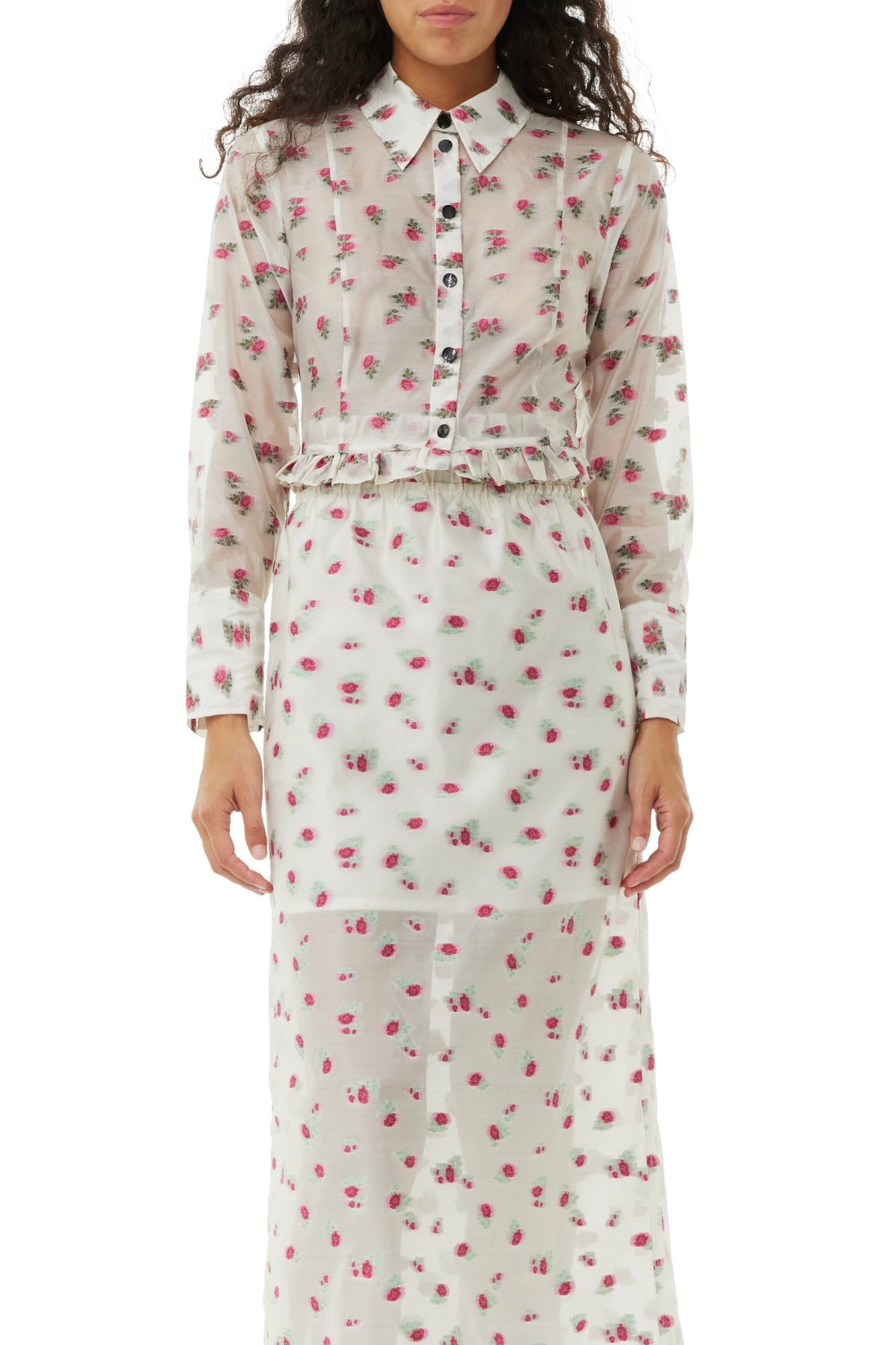 Long jacquard skirt - Tofu