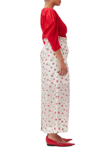 Jupe longue en jacquard - Tofu