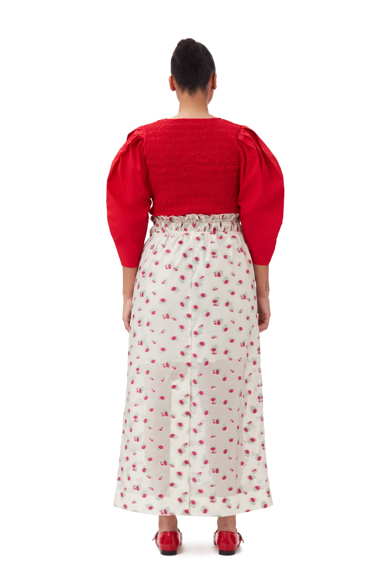 Jupe longue en jacquard - Tofu