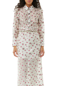Chemise en organza jacquard - Tofu