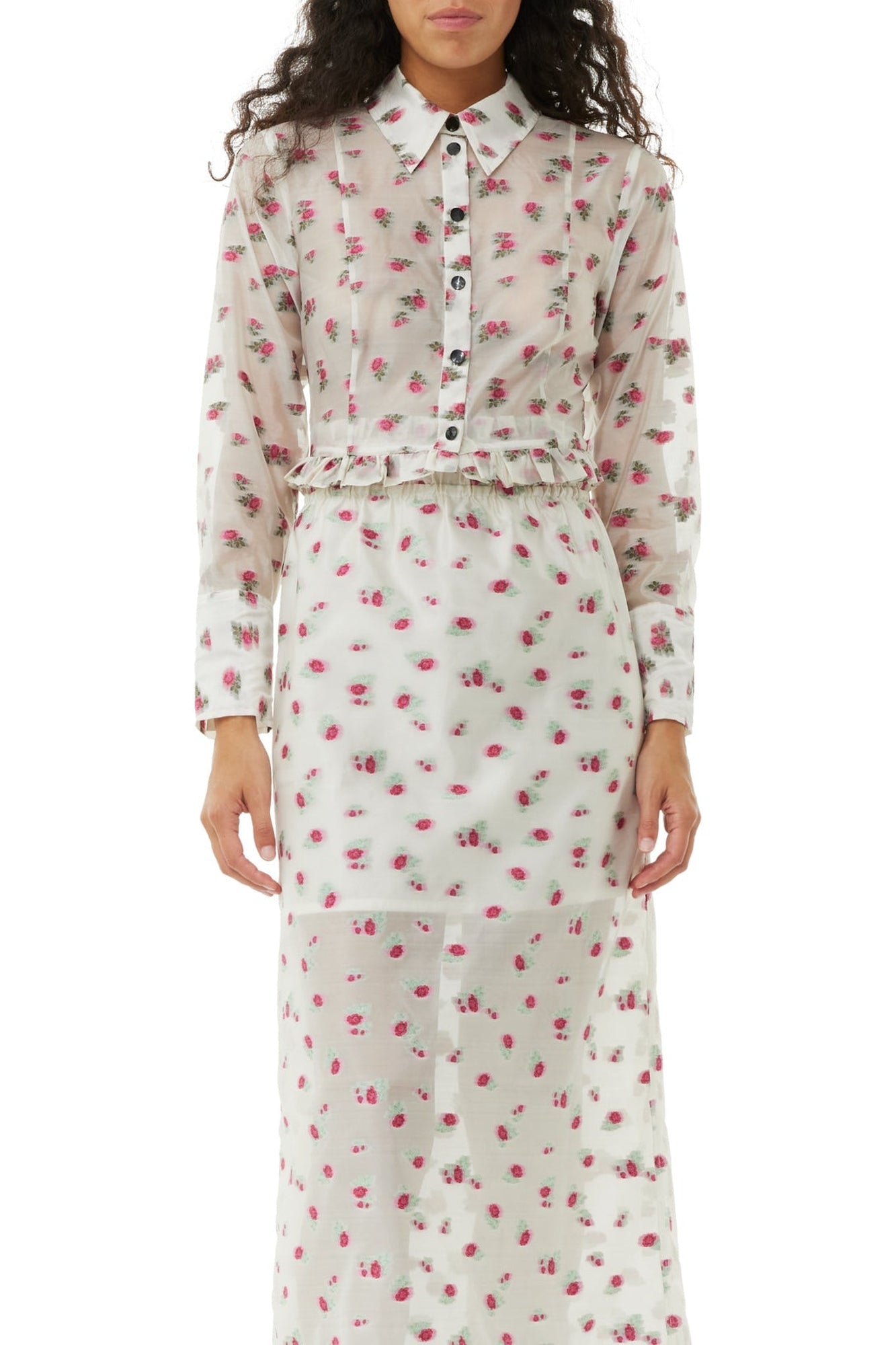 Chemise en organza jacquard - Tofu