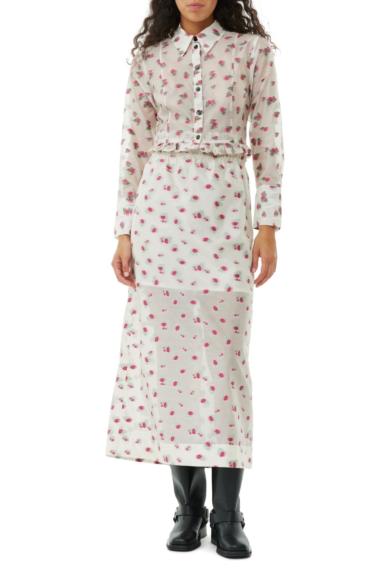 Chemise en organza jacquard - Tofu