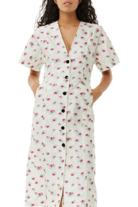 Robe midi en organza jacquard - Tofu