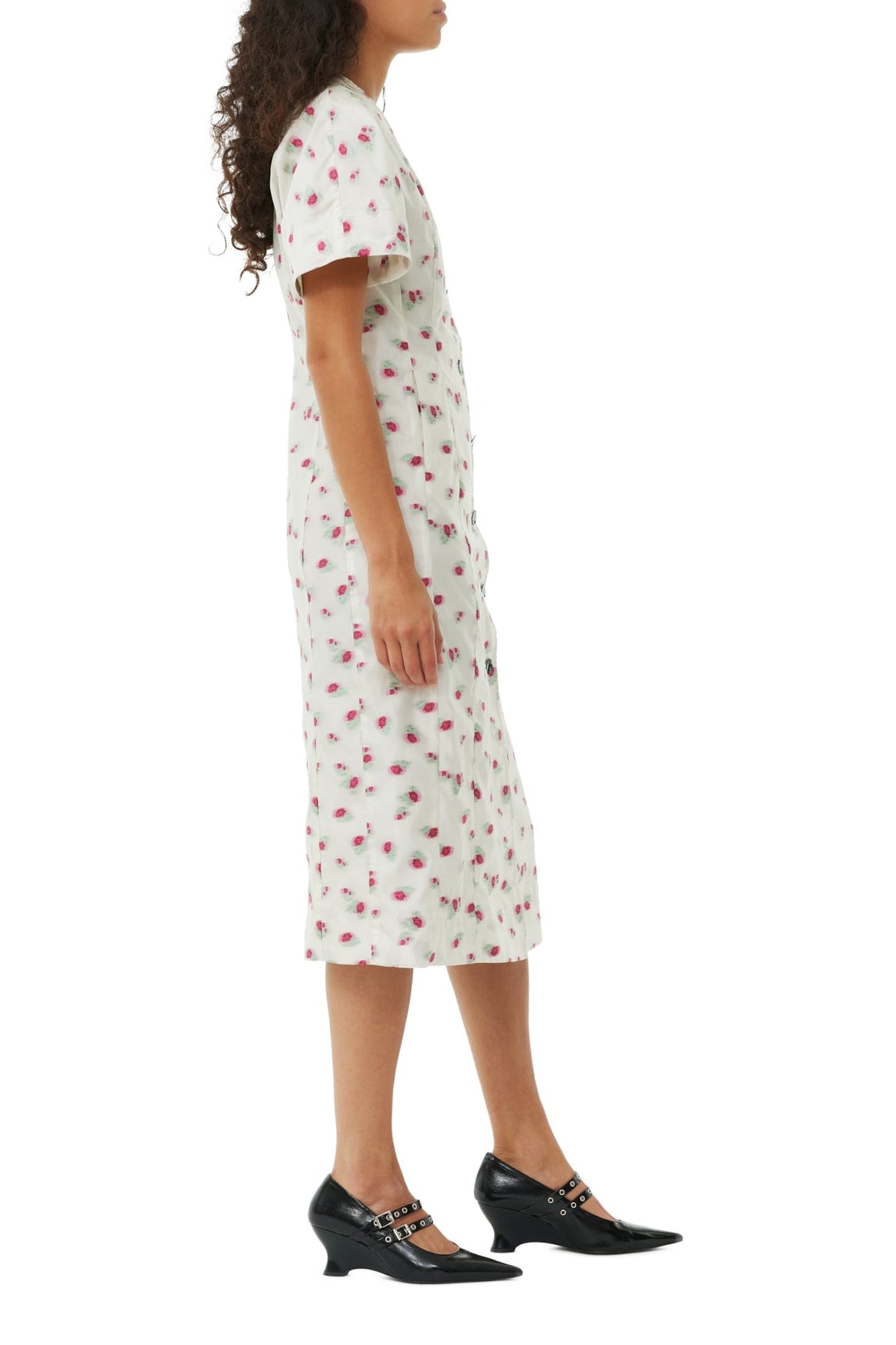 Robe midi en organza jacquard - Tofu