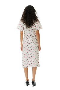 Robe midi en organza jacquard - Tofu